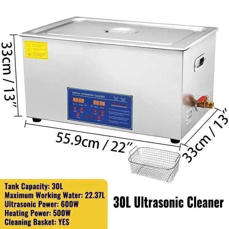 Ultrasonic Cleaner 1.3L–30L with Heat & Digital Timer Control-30L / CZECH REPUBLIC
