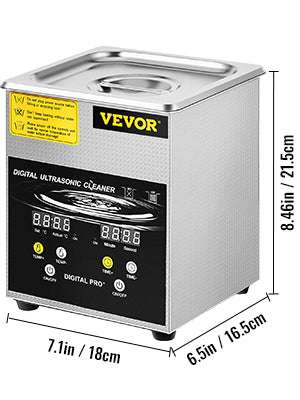 Ultrasonic Cleaner 2L–15L 40kHz Deep Cleaning Machine with Heat-2L / Poland