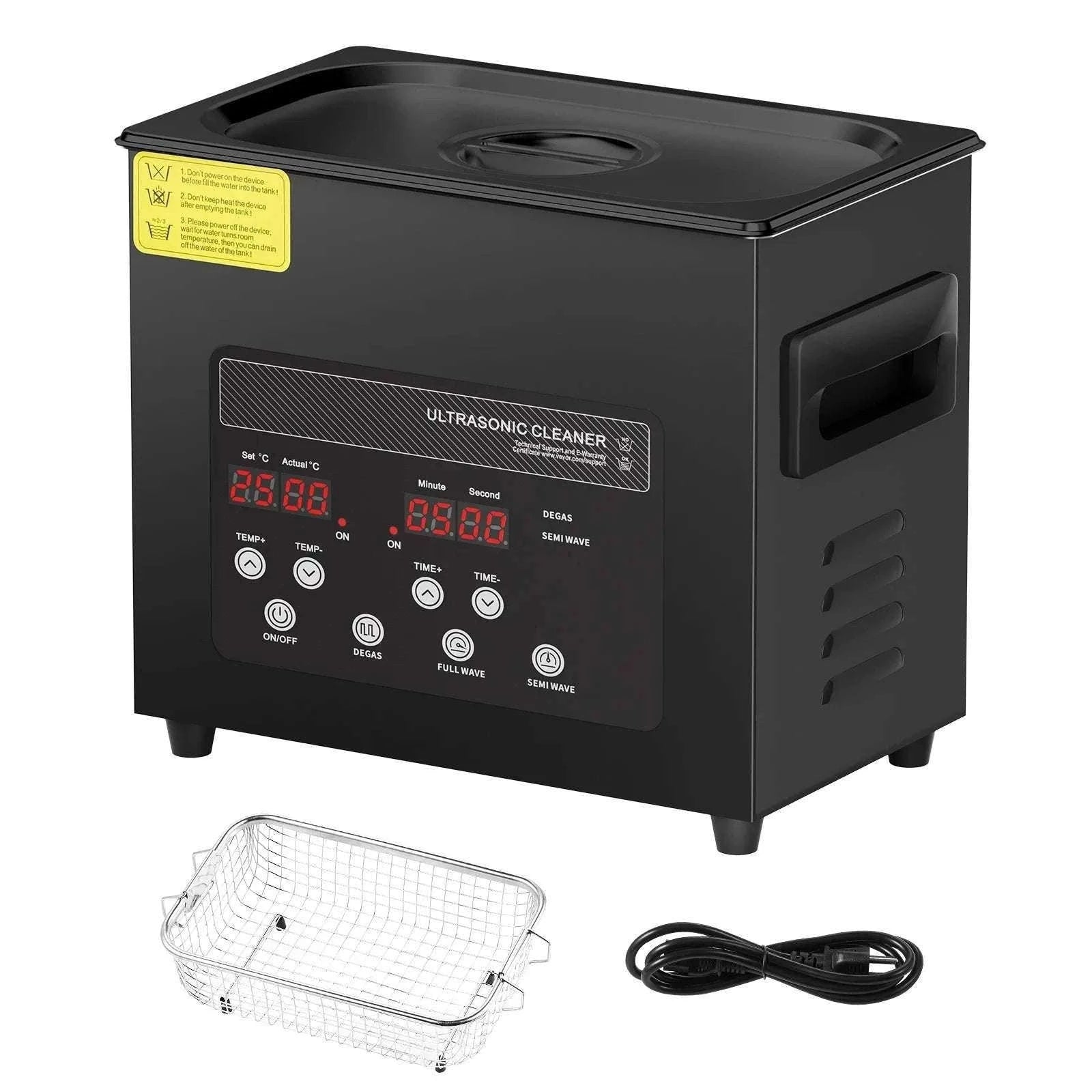 Ultrasonic Cleaner 2L–15L 40kHz Deep Cleaning with Timer & Heat-15L / Poland