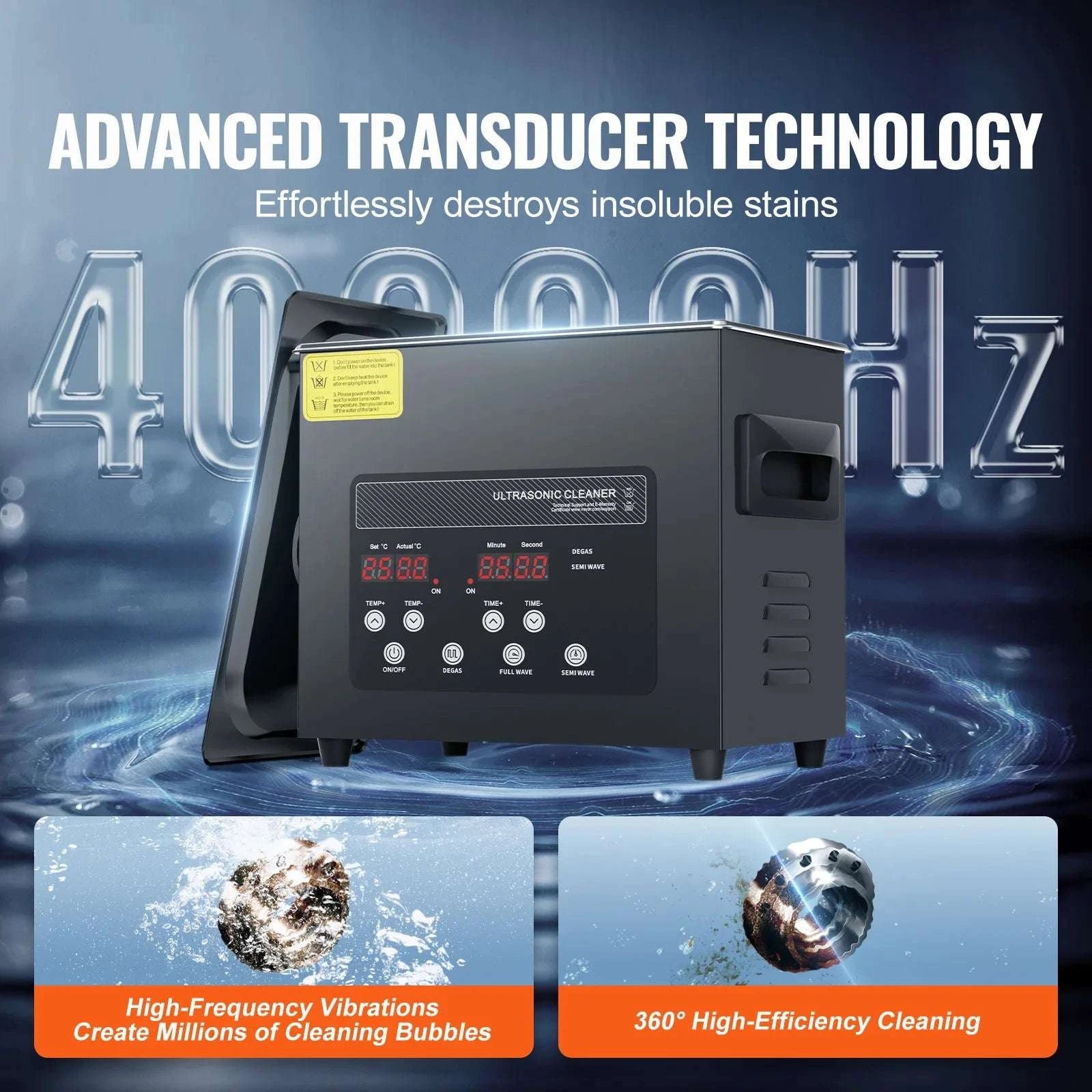 Ultrasonic Cleaner 2L–15L 40kHz Deep Cleaning with Timer & Heat-15L / Poland