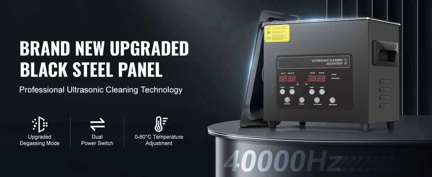 Ultrasonic Cleaner 2L–15L 40kHz Deep Cleaning with Timer & Heat-15L / Poland