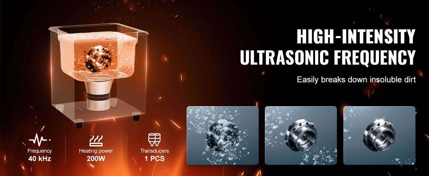 Ultrasonic Cleaner 2L–15L 40kHz Deep Cleaning with Timer & Heat-15L / Poland