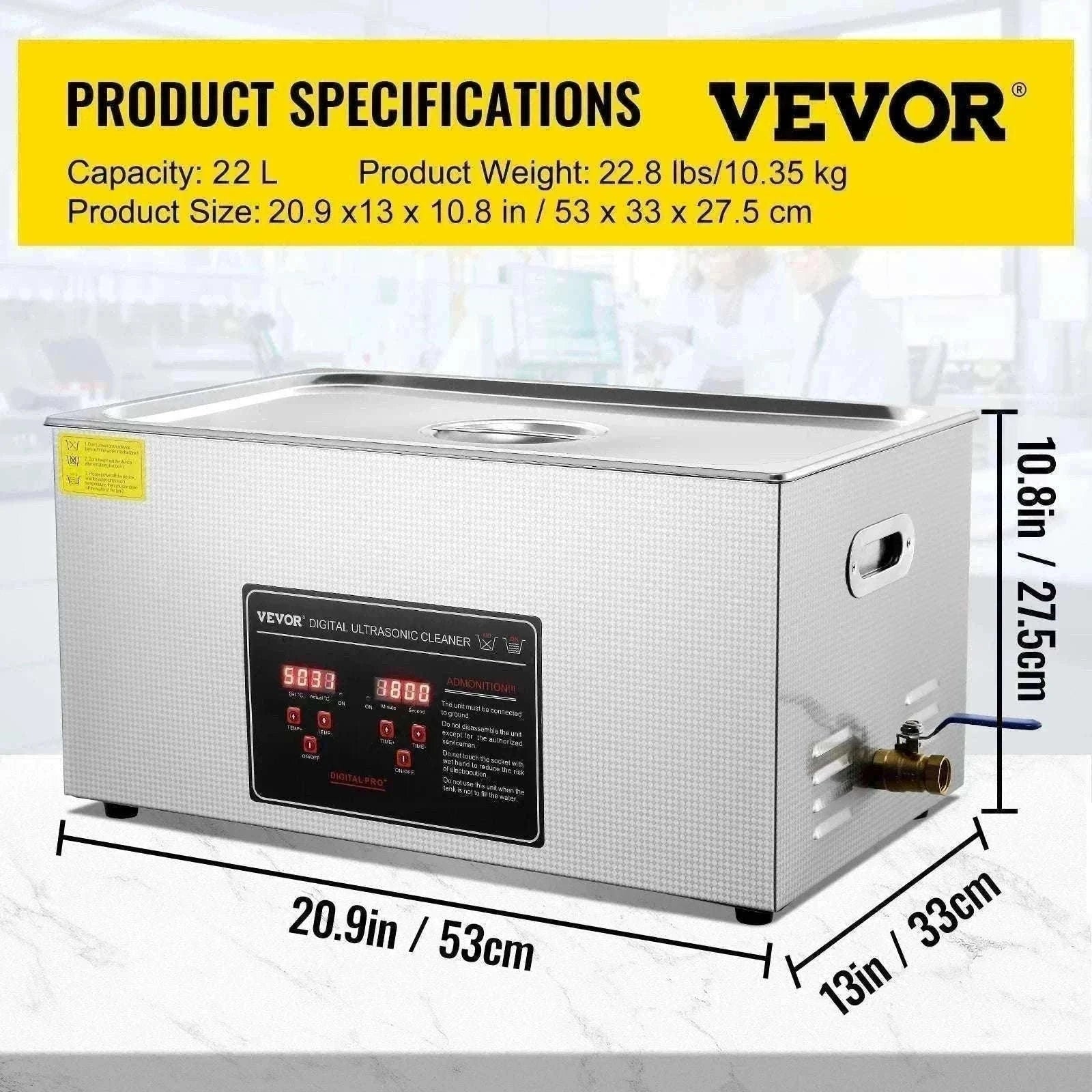 Ultrasonic Cleaner 2L–30L Stainless Steel Deep Cleaning Machine-30L / GERMANY