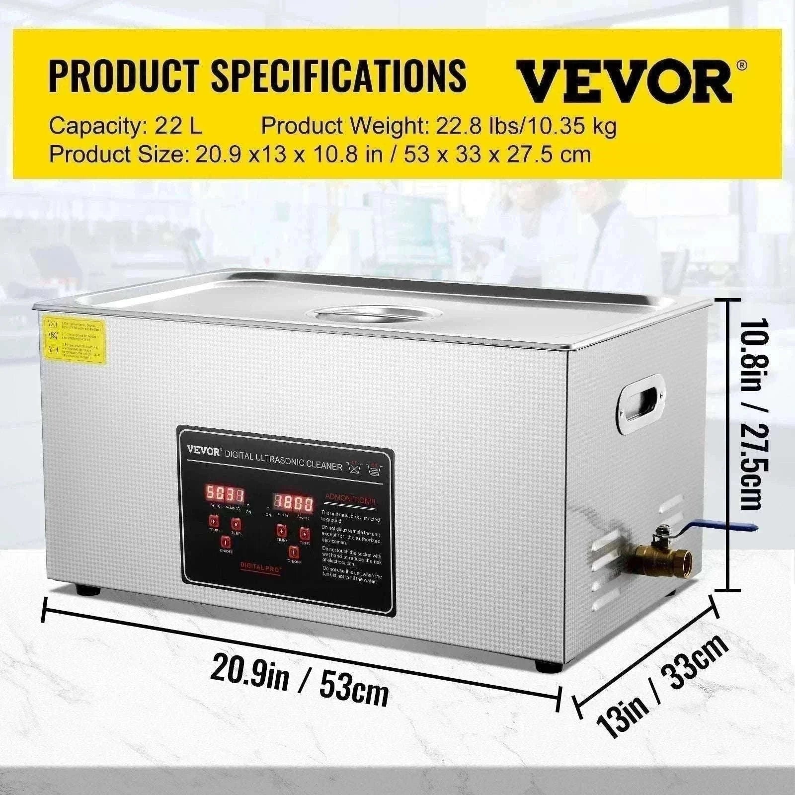 Ultrasonic Cleaner 2L–30L Stainless Steel Deep Cleaning Machine-30L / GERMANY