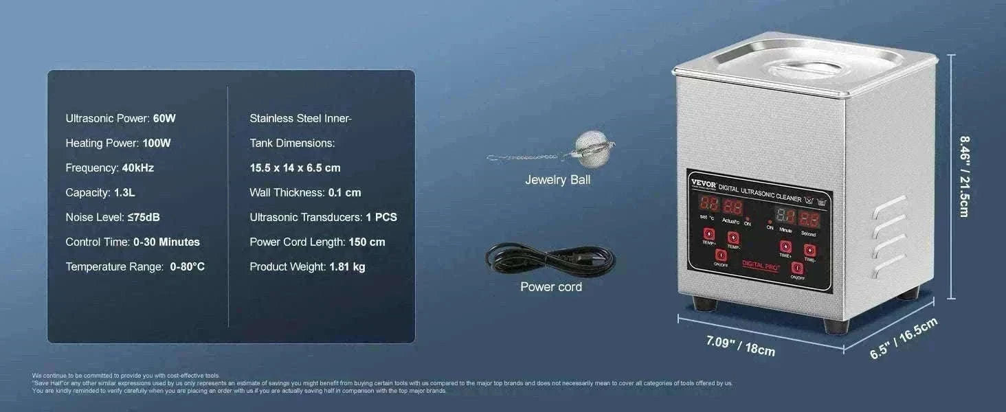 Ultrasonic Cleaner 2L–30L Stainless Steel Deep Cleaning Machine-30L / GERMANY