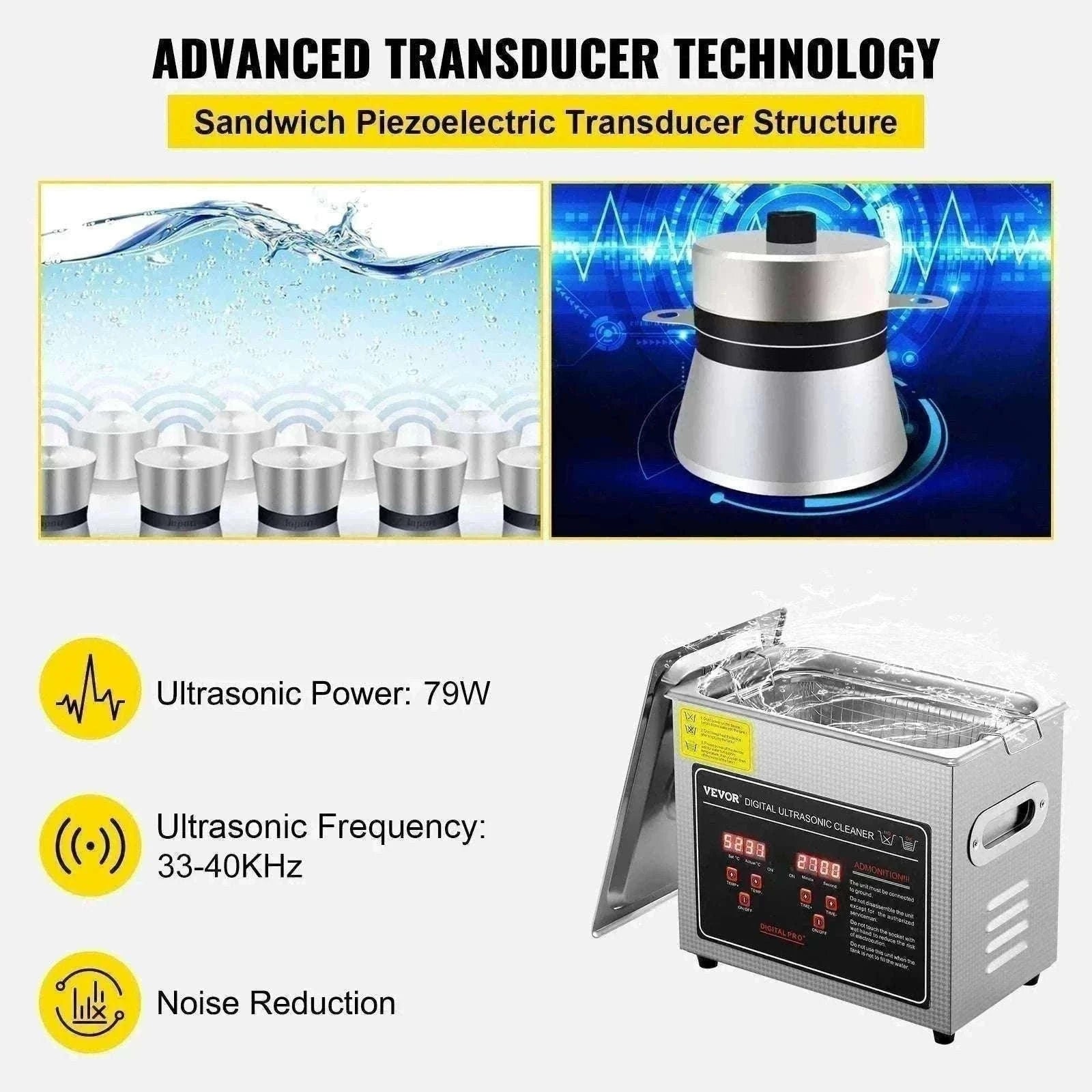 Ultrasonic Cleaner 2L–30L Stainless Steel Deep Cleaning Machine-30L / GERMANY