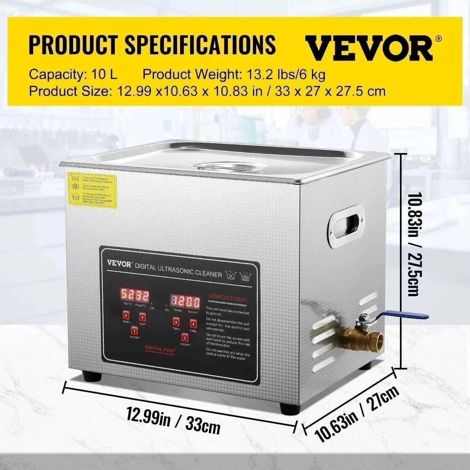 Ultrasonic Cleaner 2L–30L Stainless Steel Deep Cleaning Machine-30L / GERMANY