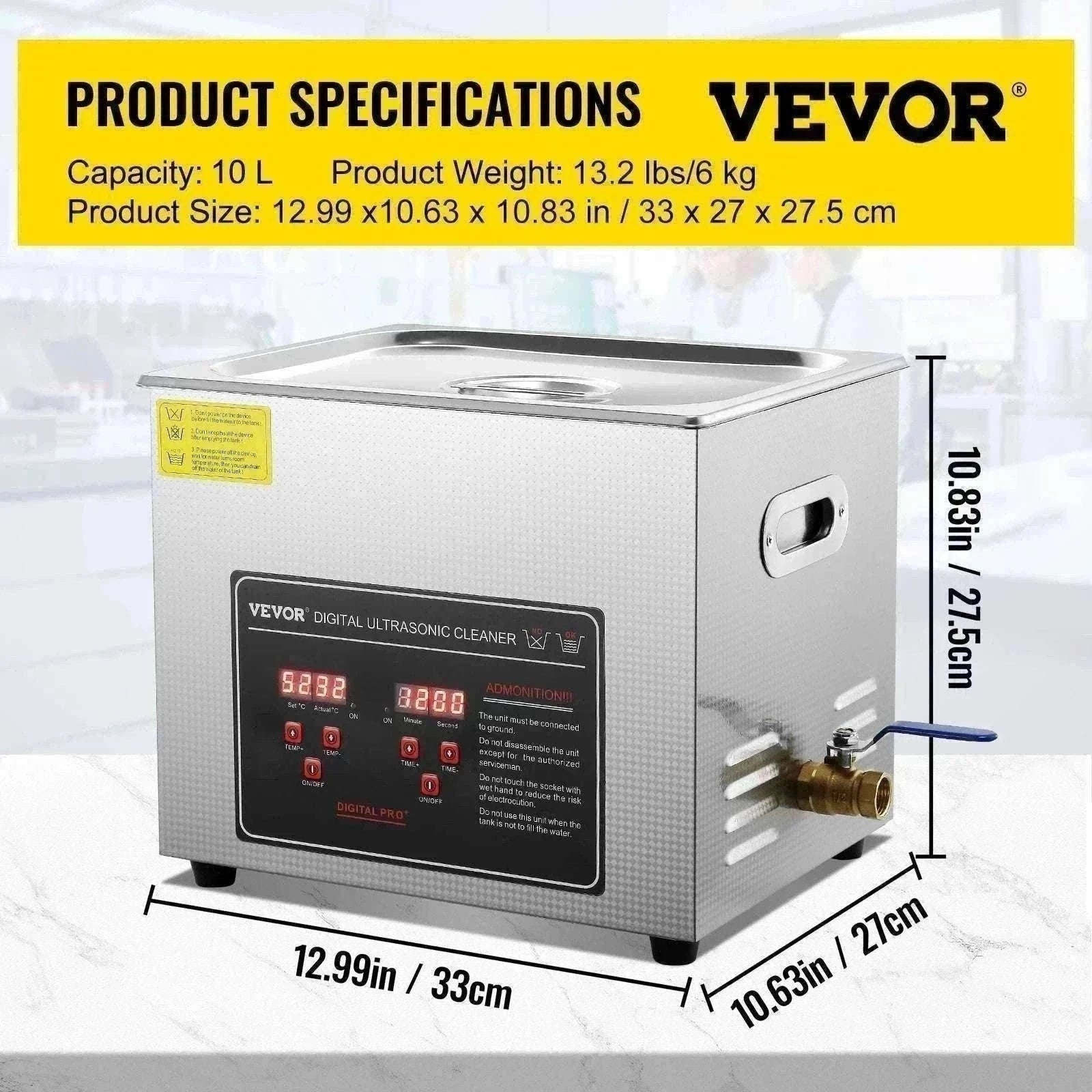 Ultrasonic Cleaner 2L–30L Stainless Steel Deep Cleaning Machine-30L / GERMANY