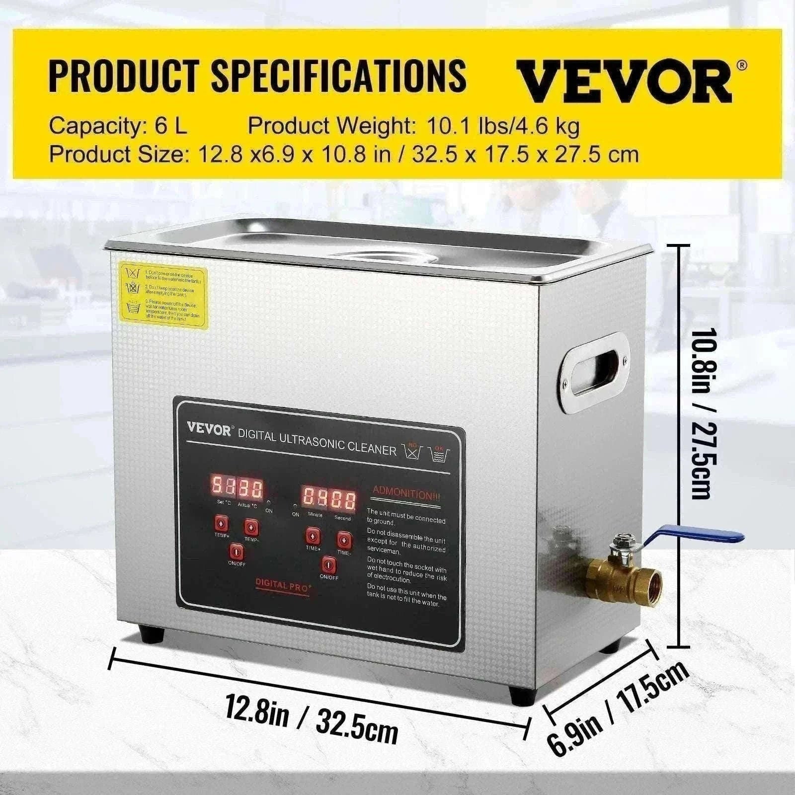 Ultrasonic Cleaner 2L–30L Stainless Steel Deep Cleaning Machine-30L / GERMANY