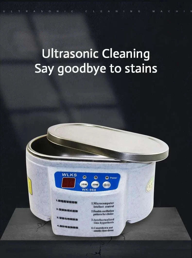 Ultrasonic Cleaner 40kHz 30W Bath for Glasses Dentures Jewelry-30W / United States