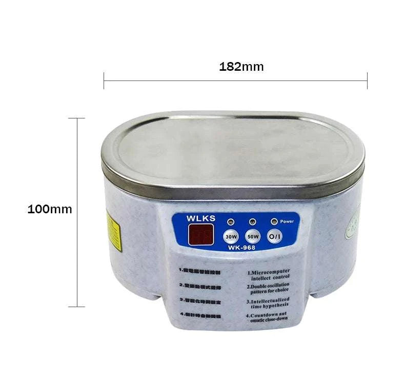 Ultrasonic Cleaner 40kHz 30W Bath for Glasses Dentures Jewelry-30W / United States