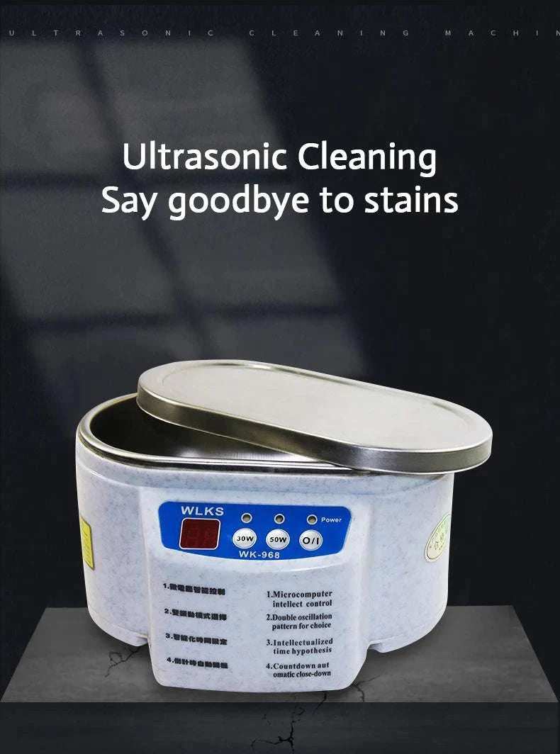 Ultrasonic Cleaner 40kHz 30W Bath for Glasses Dentures Jewelry-30W / United States
