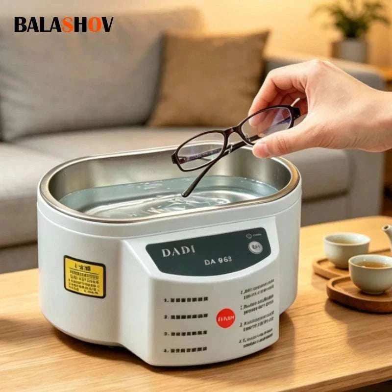 Ultrasonic Cleaner 40kHz 30W Bath for Glasses Dentures Jewelry-30W / United States