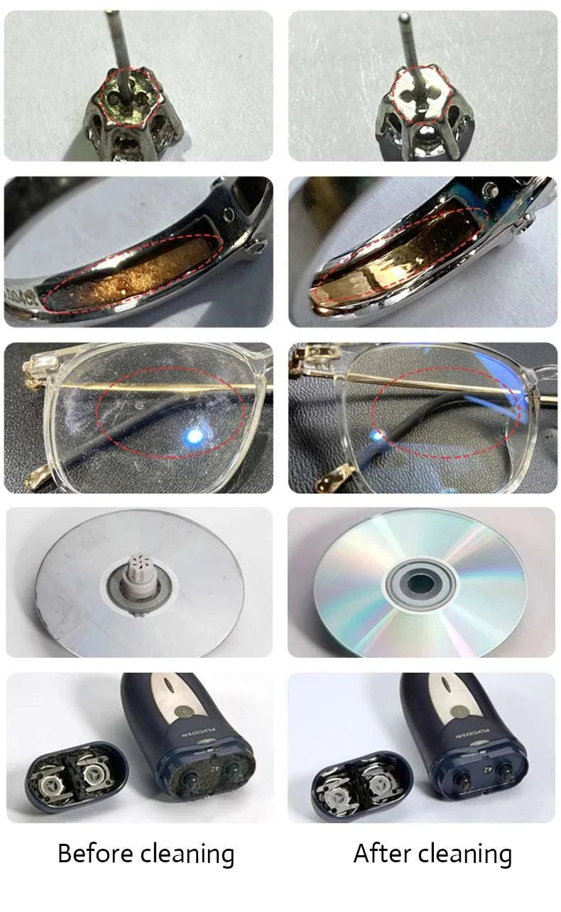 Ultrasonic Cleaner 40kHz 30W Bath for Glasses Dentures Jewelry-30W / United States