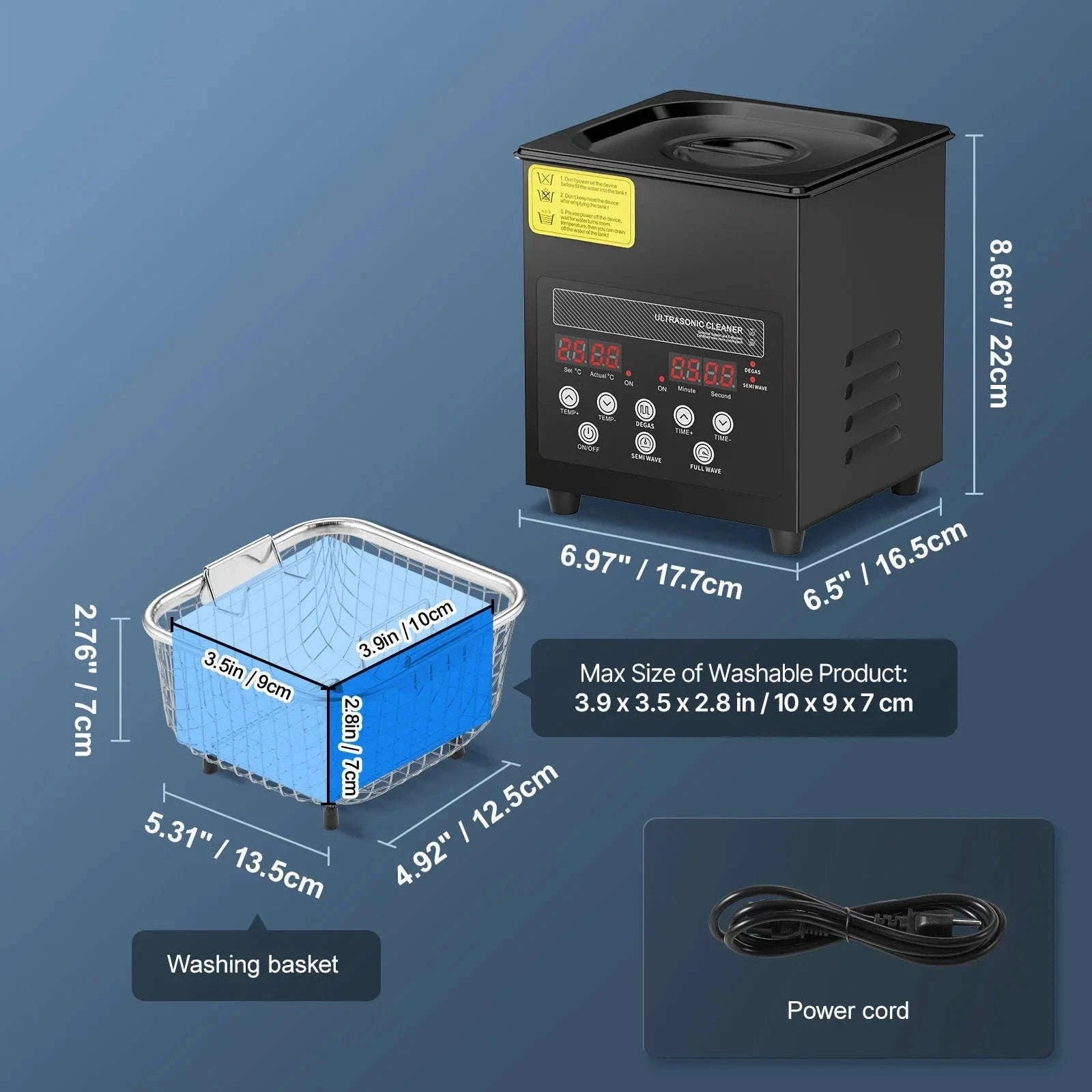 Ultrasonic Cleaner with Timer-15L / Germany
