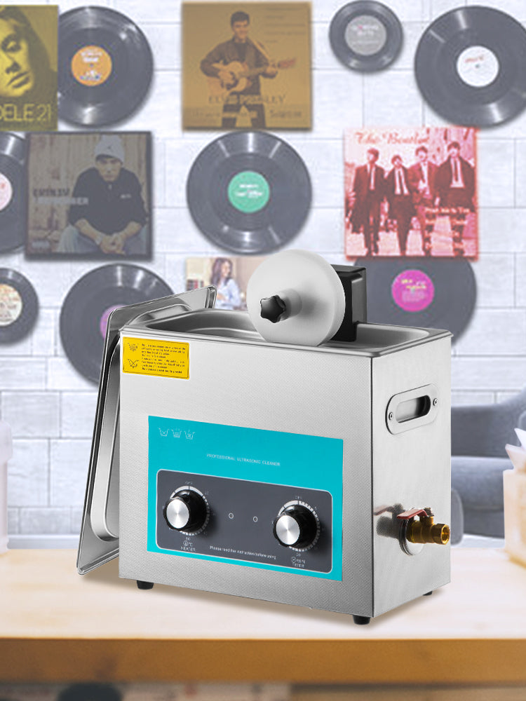 6L Ultrasonic Record Cleaner with Knob Control