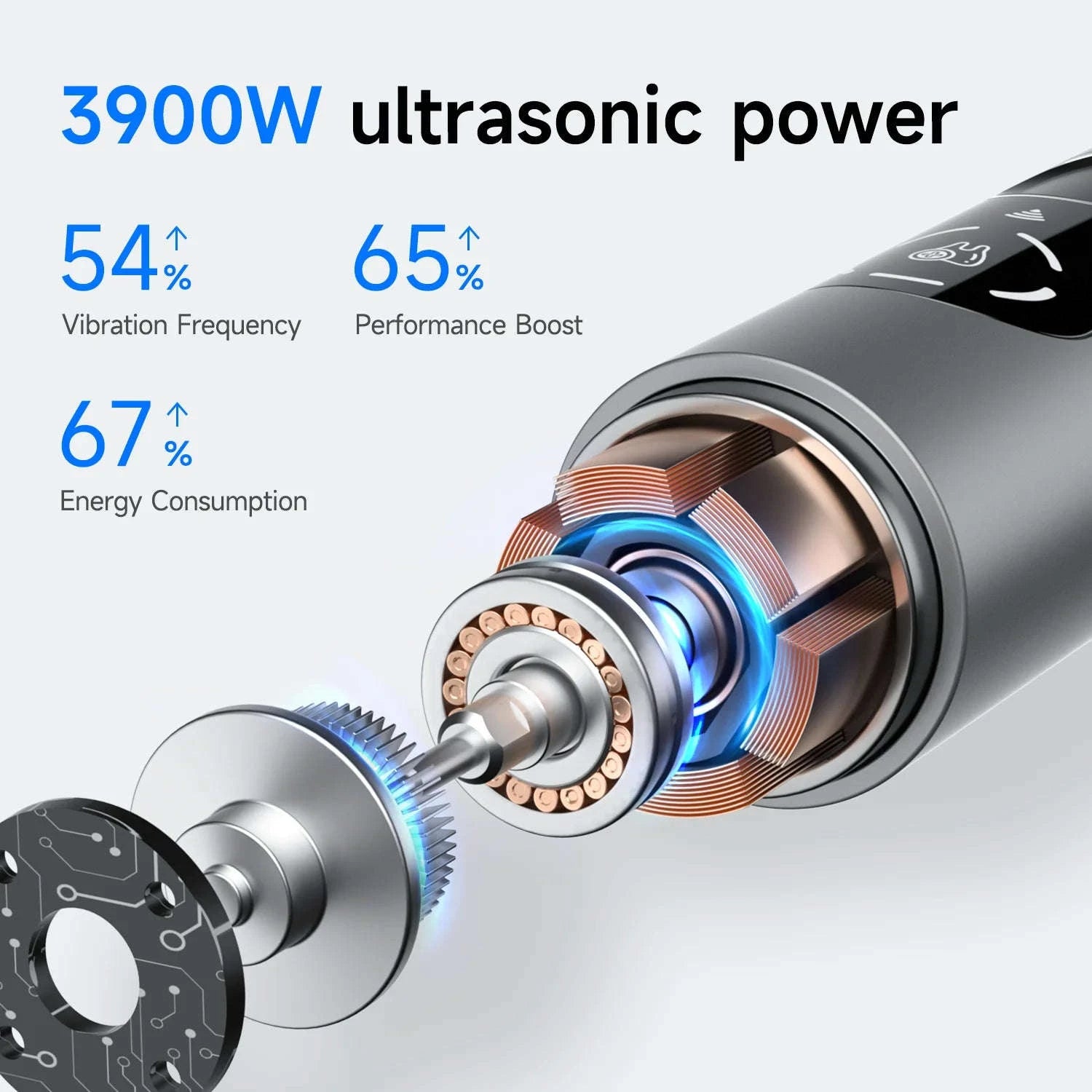 Ultrasonic Dental Scaler with LED Light & 5 Cleaning Modes-as show