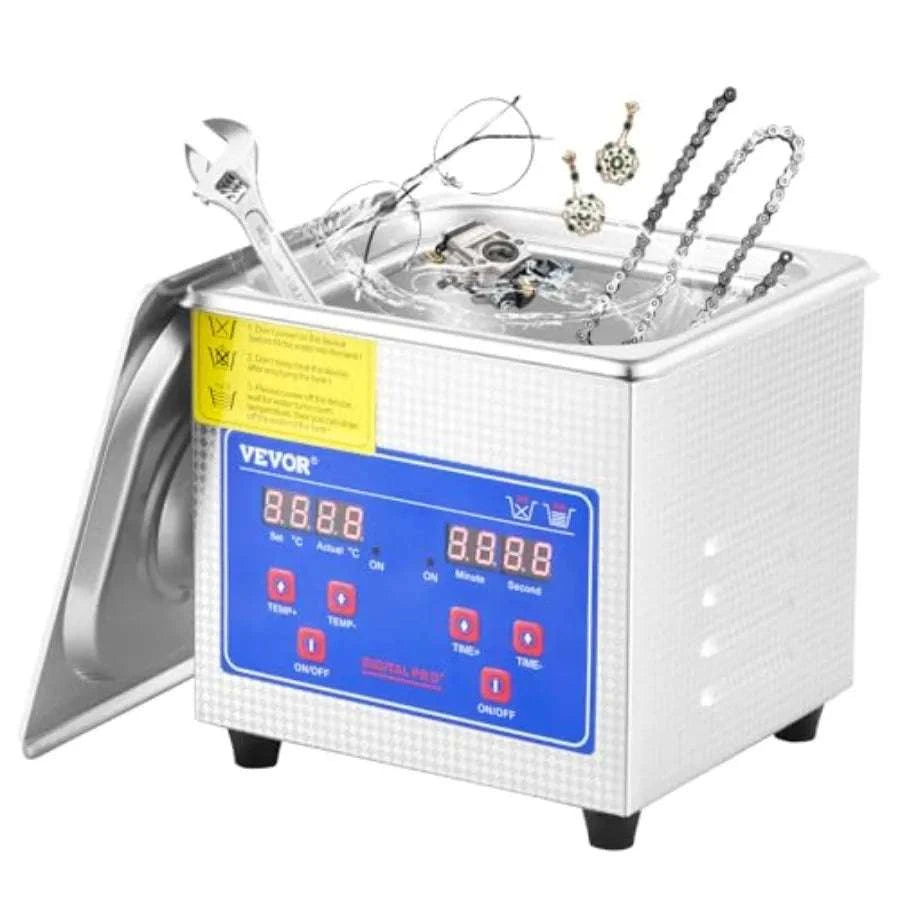 Ultrasonic Jewelry Cleaner 40kHz with Digital Timer 110V-United States / 1.3L