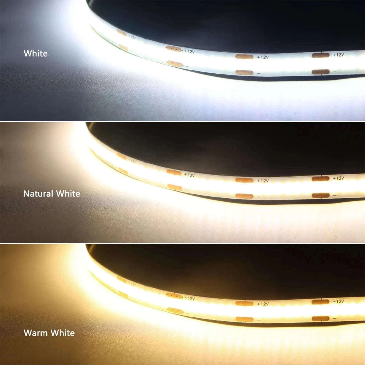 Under Cabinet COB LED Strip Light with Touch Dimmer-2PCS LED Strip / Neutral White / EU Power Plug|2m