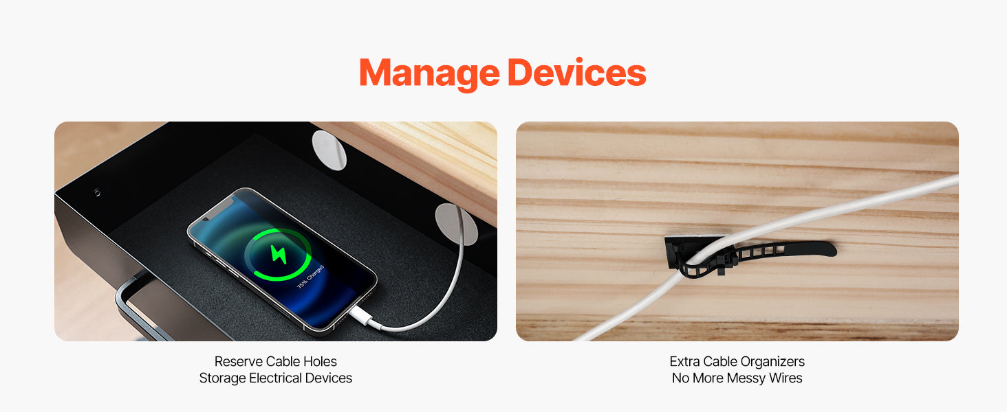 Under Desk Pull-Out Drawer Organizer with Smooth Slide Storage