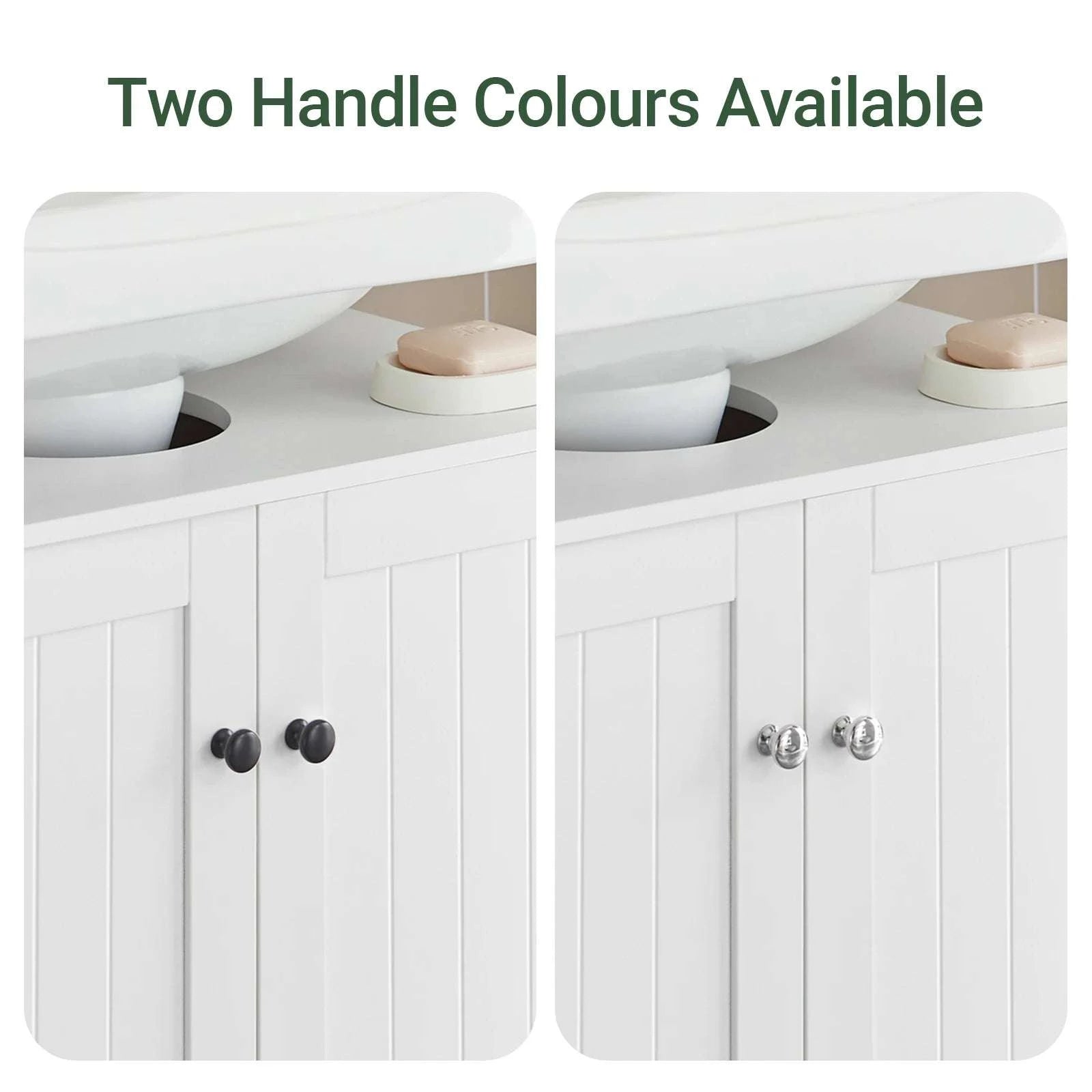 Under Sink Bathroom Cabinet with U-Shape Storage 60x60x30cm-Dark Grey / GERMANY