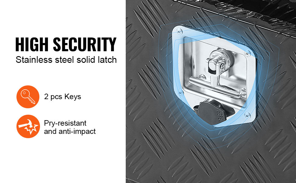 Underbody Truck Storage Box with Lock and Keys