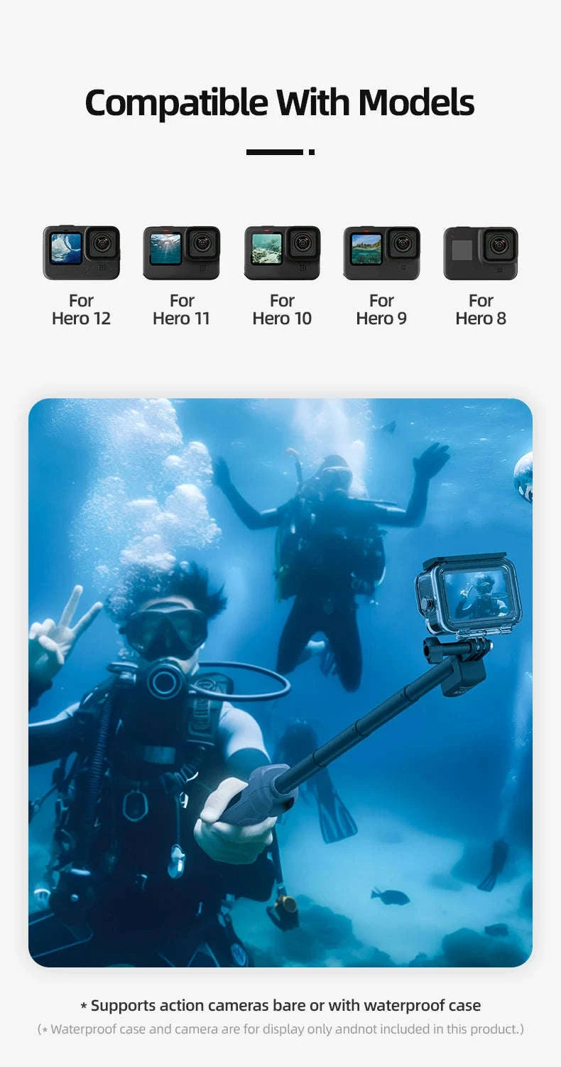 Underwater Selfie Stick with Wireless Remote for GoPro-Diving Selfie Stick