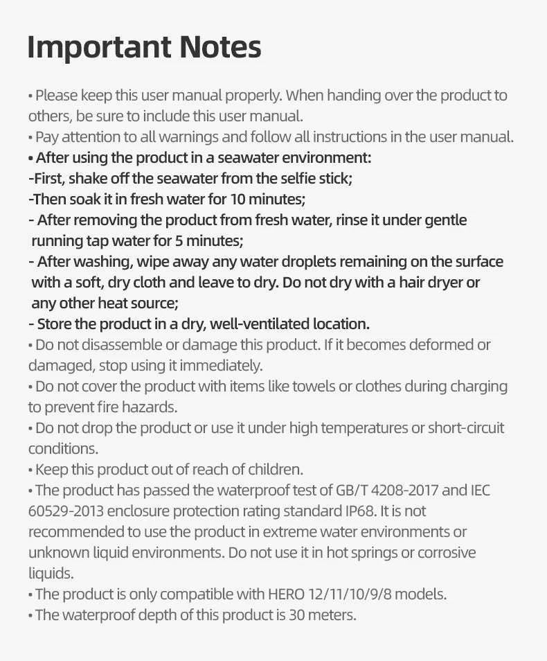 Underwater Selfie Stick with Wireless Remote for GoPro-Diving Selfie Stick