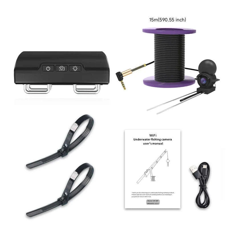 Underwater Wi‑Fi Fishing Camera with Night Vision and 50m Cable-50m