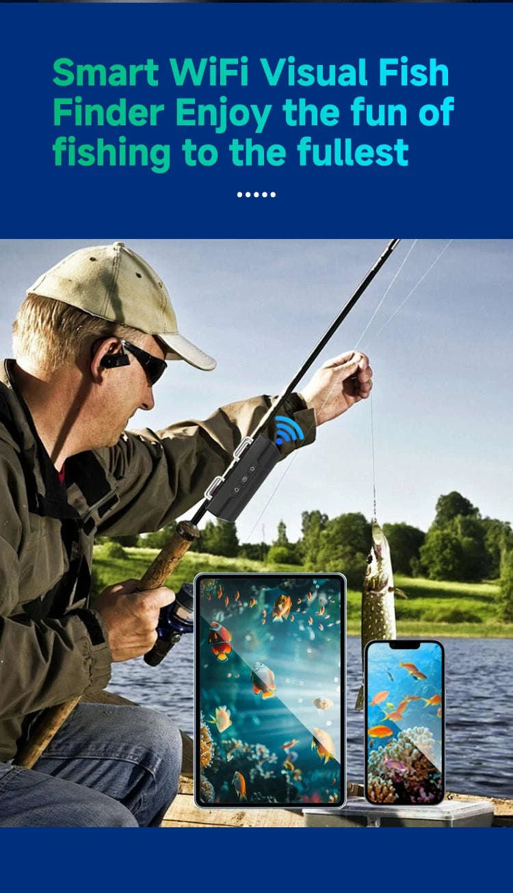 Underwater Wi‑Fi Fishing Camera with Night Vision and 50m Cable-50m
