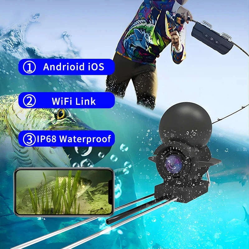 Underwater Wi‑Fi Fishing Camera with Night Vision and 50m Cable-50m