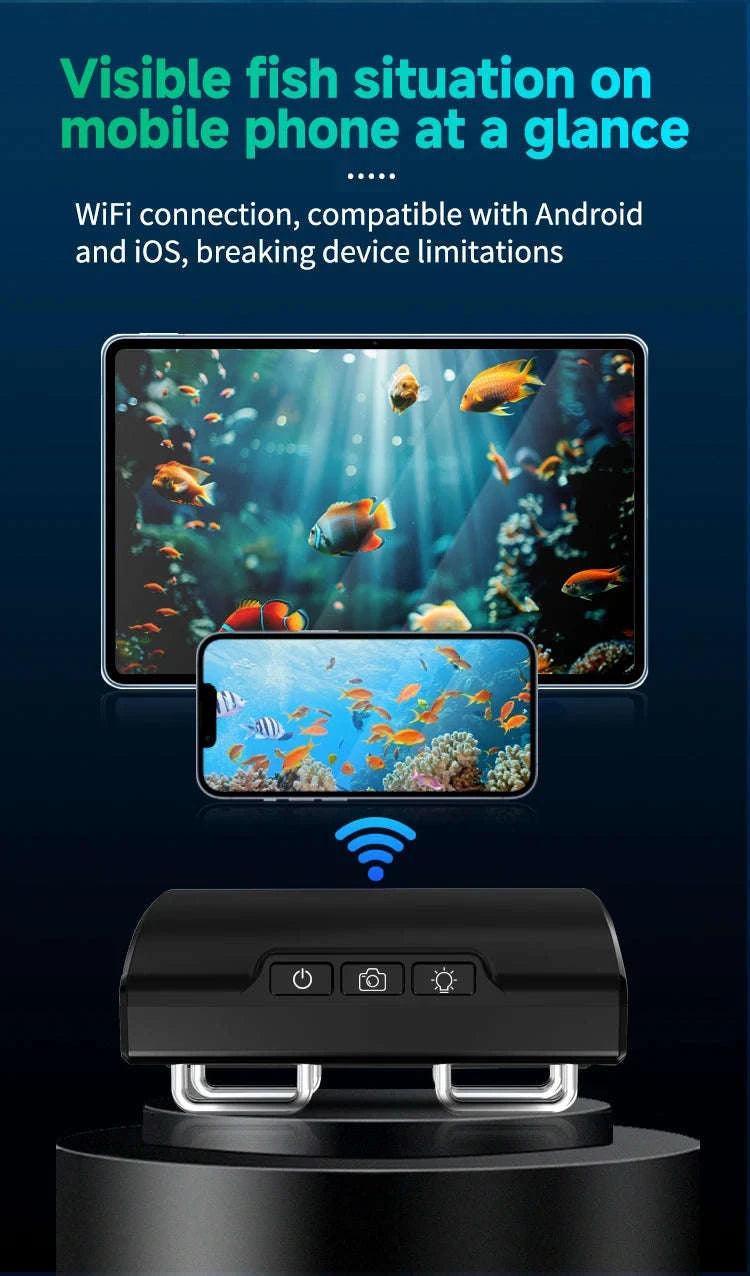 Underwater Wi‑Fi Fishing Camera with Night Vision and 50m Cable-50m