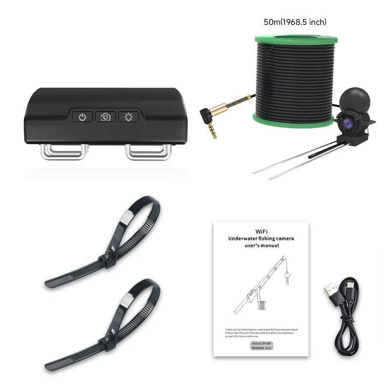 Underwater Wi‑Fi Fishing Camera with Night Vision and 50m Cable-50m