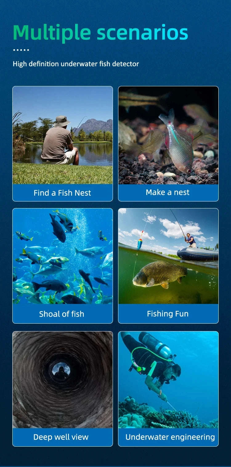Underwater Wi‑Fi Fishing Camera with Night Vision and 50m Cable-50m
