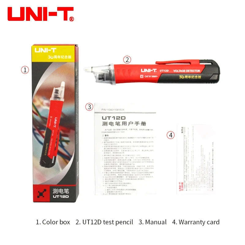 UNI-T Non-Contact Voltage Tester Pen UT12 Series-UT12E