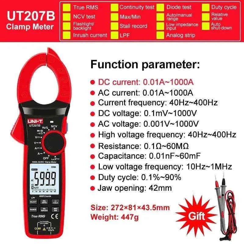 UNI-T True RMS Digital Clamp Meter, 1000A Electrical Tester