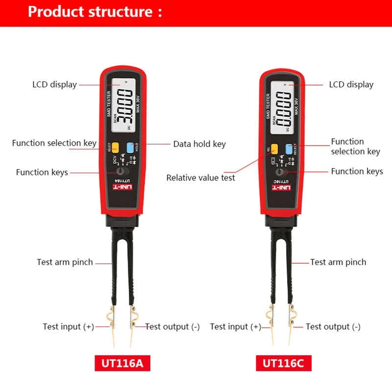 UNI-T UT116 Digital Tweezer Tester-UT116A / CHINA