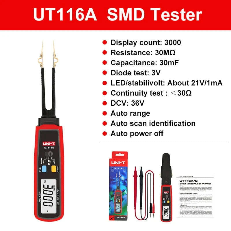 UNI-T UT116 Digital Tweezer Tester-UT116A / CHINA
