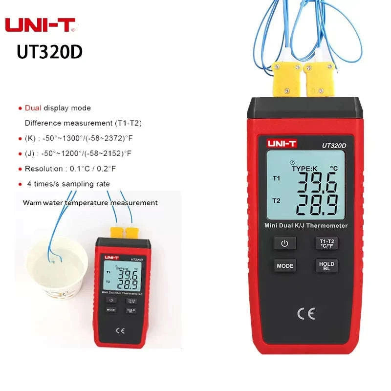 UNI-T UT320D Dual Channel Thermometer-UT320A