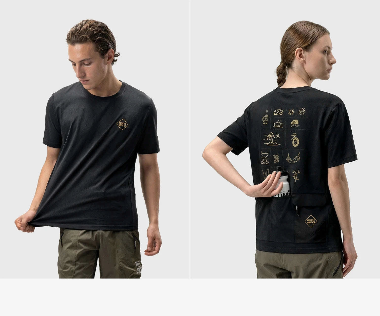 Unisex Cycling Jersey with Pockets and UV Protection-YDDX017-1 / XL