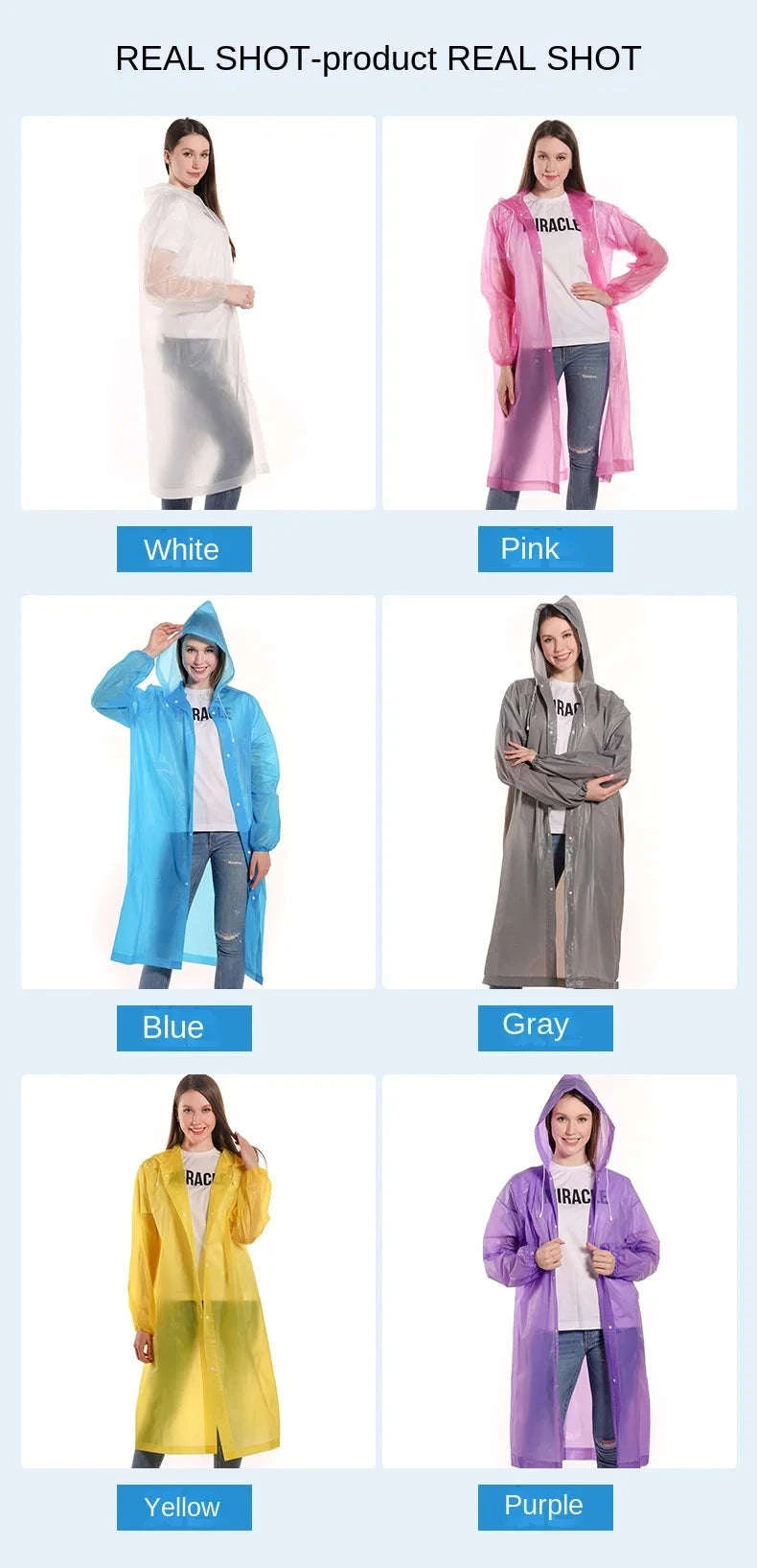 Unisex EVA Raincoat Waterproof Lightweight Suit-black