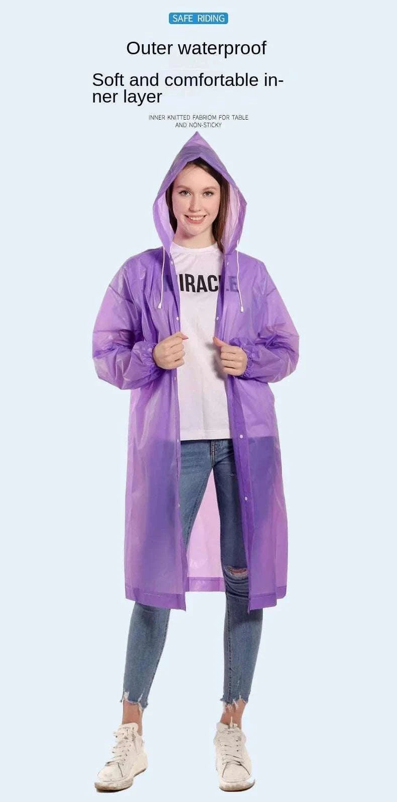 Unisex EVA Raincoat Waterproof Lightweight Suit-