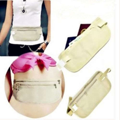 Unisex Travel Waist Pouch with Hidden Security Storage-black