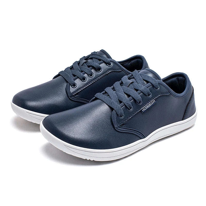Unisex Wide Barefoot Shoes Zero Drop Minimalist Sneakers-Black White / 46