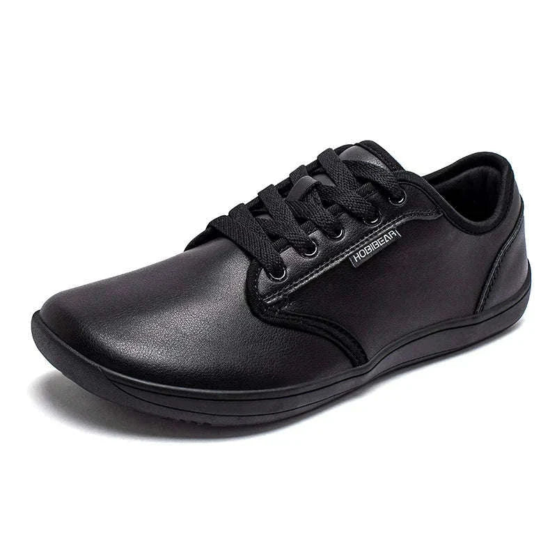 Unisex Wide Barefoot Shoes Zero Drop Minimalist Sneakers-Black White / 46