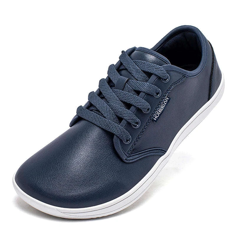 Unisex Wide Barefoot Shoes Zero Drop Minimalist Sneakers-Black White / 46