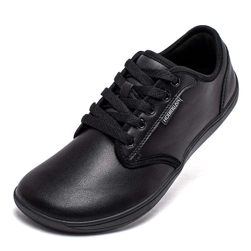 Unisex Wide Barefoot Shoes Zero Drop Minimalist Sneakers-Black White / 46