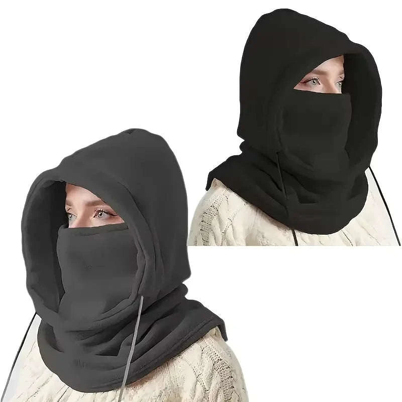 Unisex Winter Balaclava Knit Hood-Grey