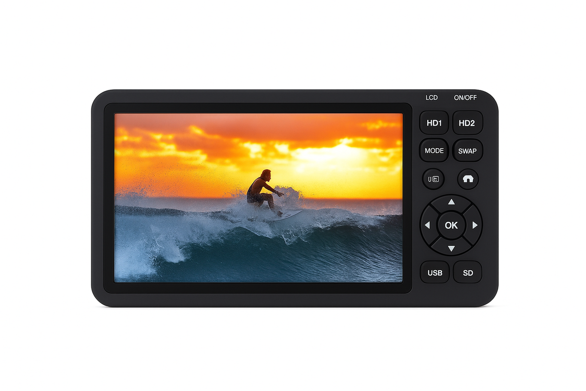 UNISHEEN Cutie de captură video HD 2 canale HDMI Recorder Picture-in-Picture cu ecran MP4 Suport SD Card U Disk Storage 10