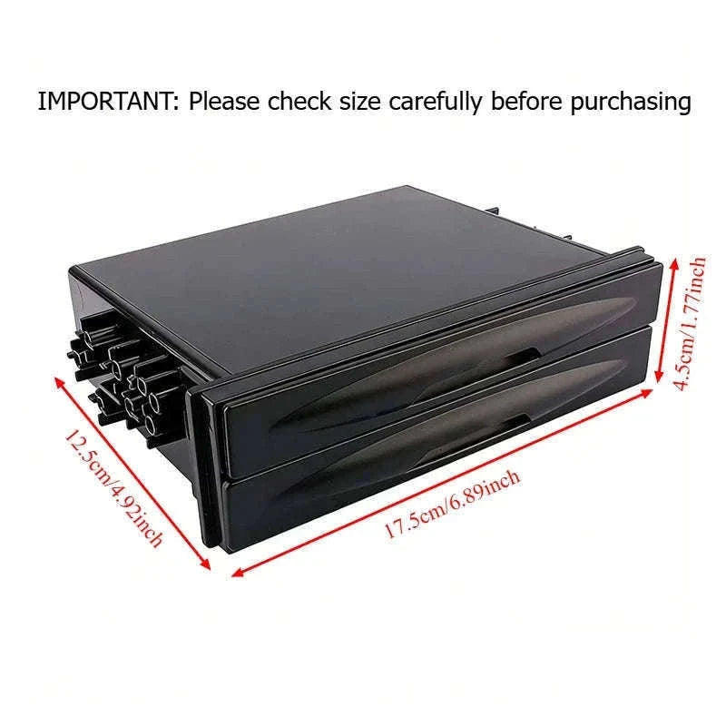 Universal 1 DIN Car Cup Holder Storage Box-Germany / Red